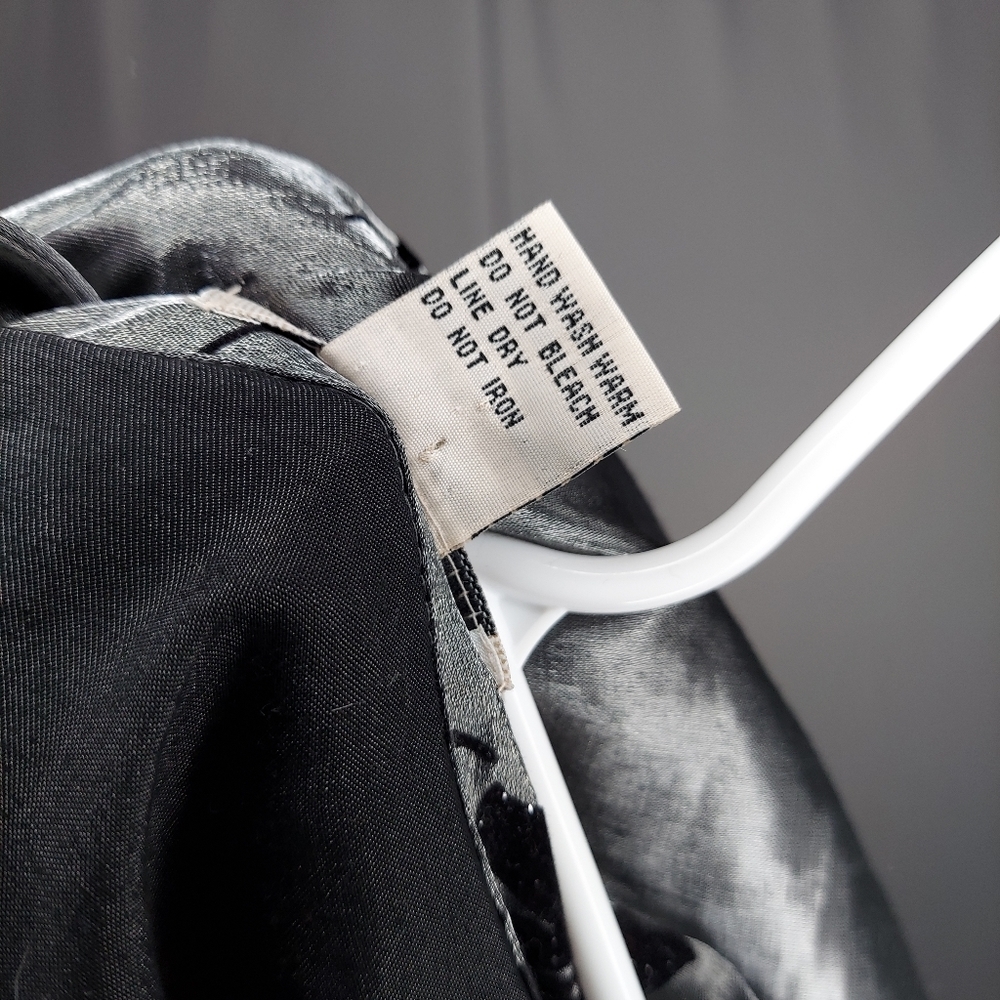 Notations Metallic Button Top 3x Black Burnout Ve… - image 7